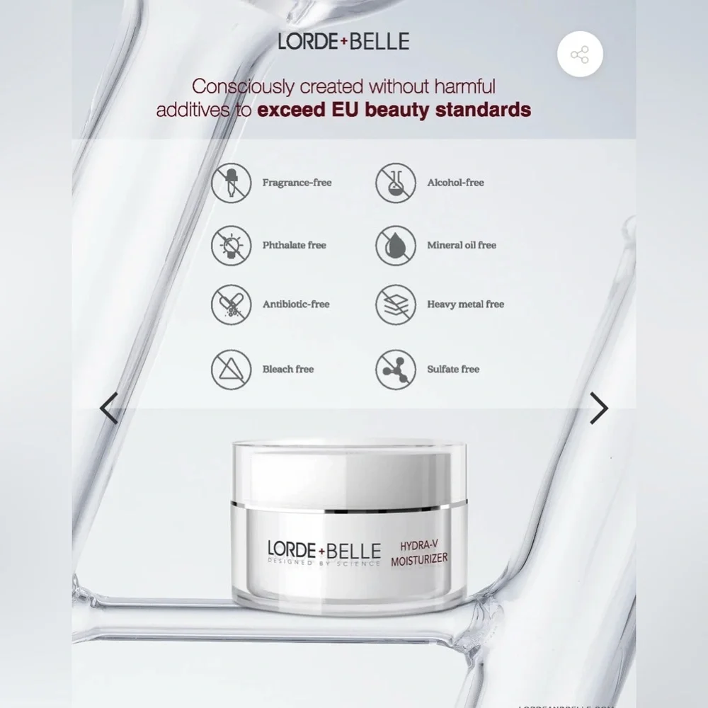 LORDE & BELLE Hydra-V Moisturizer - $89 Retail - New & Sealed no box